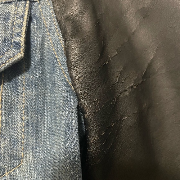 Denim and leather jacket - Picture 4 of 6